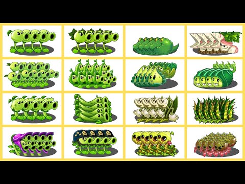 Random 16 Teams 4 Plants PEA x ANIMAL - Which Team Plant Will Win? - Pvz 2 Team Plant vs Team Plant
