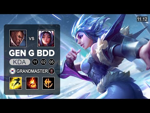 Gen G BDD Irelia Mid vs Lucian - KR Grandmaster Patch 11.12