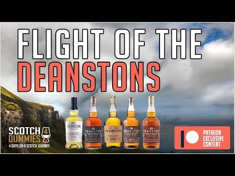 Deanston Flight NY style. Virgin Oak, 10, 12, 18, and 20 Year