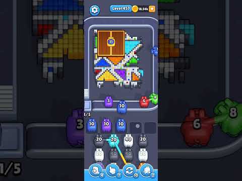 Pixel Flow Level 457 Walkthrough - Hard Difficulty Puzzle Solution