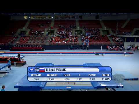 MELNIK Mikhail (RUS) - 2017 Trampoline Worlds, Sofia (BUL) - Qualification Trampoline Routine 1