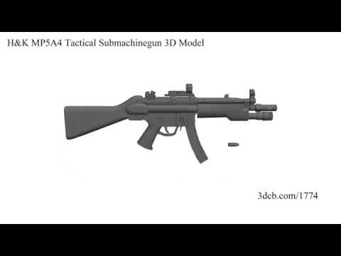 H&K MP5A4 Tactical Submachinegun 3D Model