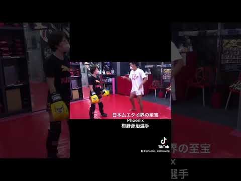 奥足のローへは、フック・ストレートでカウンター