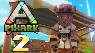 【PixARK】#2　やっと家立てました！！（ピクスアーク）
