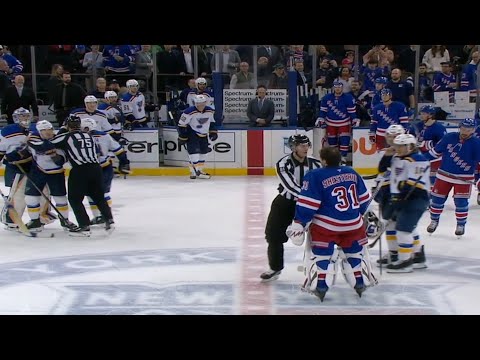 🔥 Feisty 🔥 End to 2nd Period Between Rangers & Blues