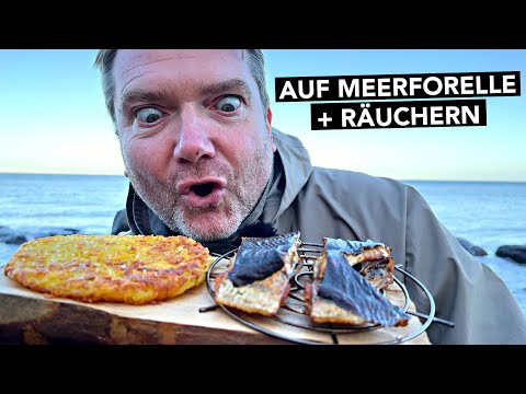 MEERFORELLE mit Sbirolino fangen + räuchern auf dem Campingkocher 🐟🔥
