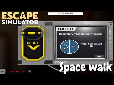 Escape Simulator Space Walk | Keypad code puzzle | Fuel Tank Puzzle | Hatch puzzle | Pipeline puzzle