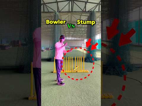 Bowler vs Stumps Hit the Stump Challenge 😱 #cricket #shorts