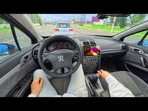 2005 Peugeot 407 I 2.0 MT(136 hp) - Old French diesel car POV Test Drive