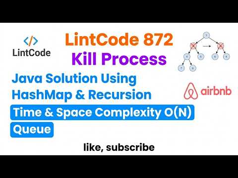 872 Kill Process Lintcode Java Solution Using Hashmap Recursion Time Space Complexity On