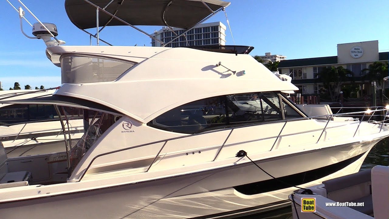 Riviera 39 Open Flybridge Luxury Yacht - Walkaround Tour - 2019 FLIBS