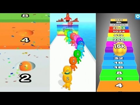 Number Ball 3D Merge Games vs Ball Run Infinity vs Man Runner 2048 iOS Android levels  1111