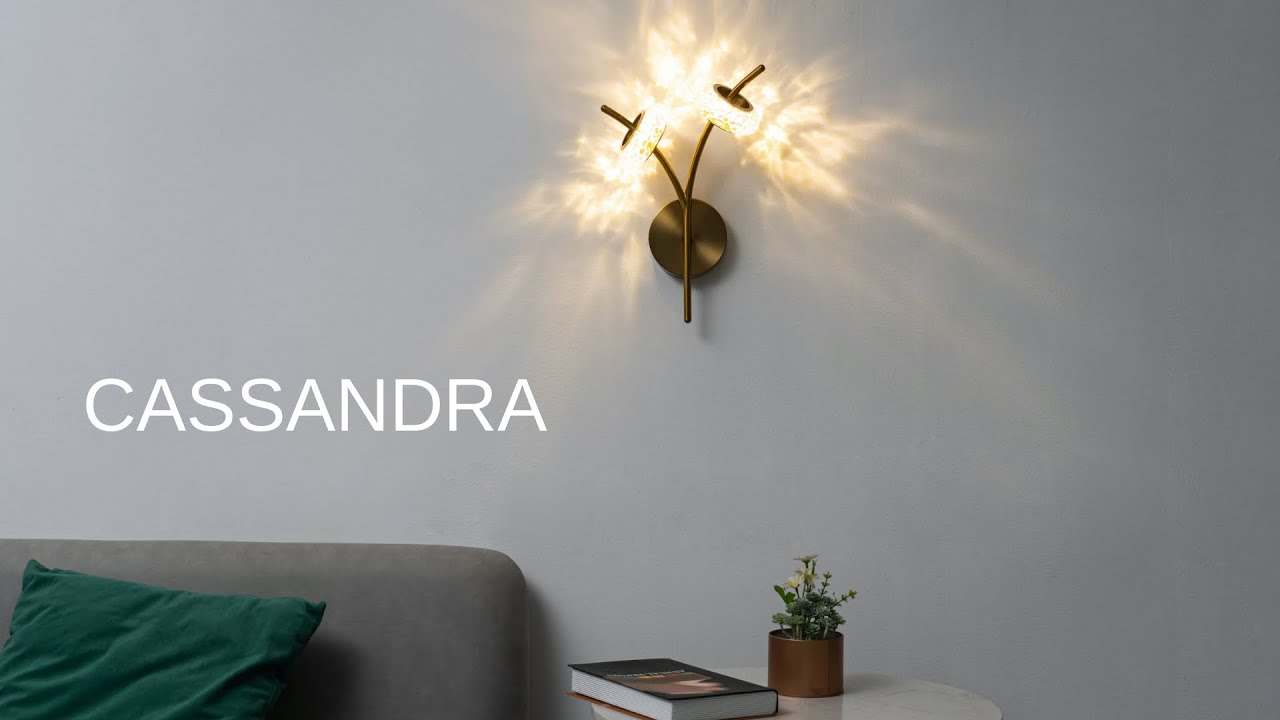 Applique murale prestige en verre double éclairage LED - Cassandra