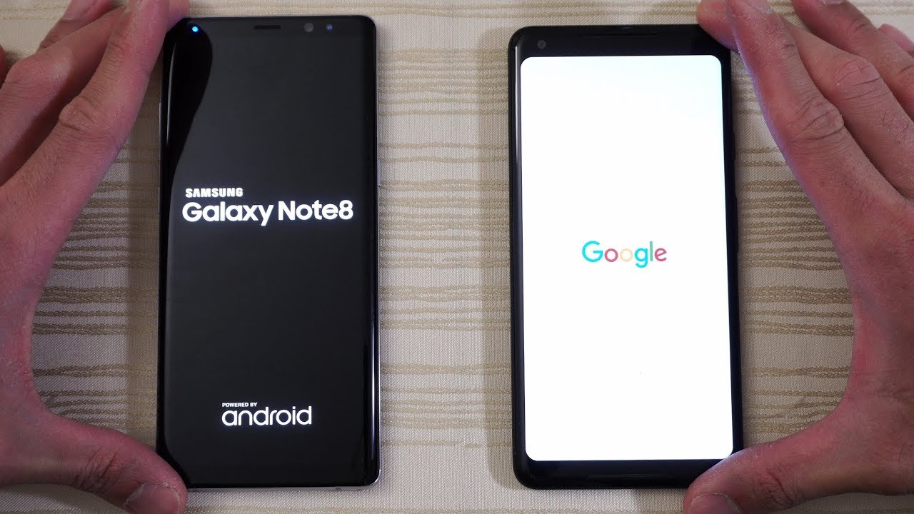 Google Pixel 2 XL vs Galaxy Note 8 - Speed Test! (4K)