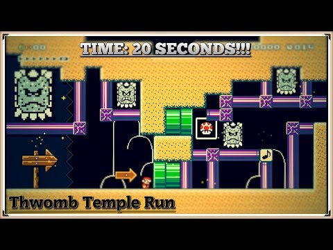 20 seconds!!⏱ Thwomp Temple run! (#SuperMarioMaker2) [AUSTRIA-Gameplay]