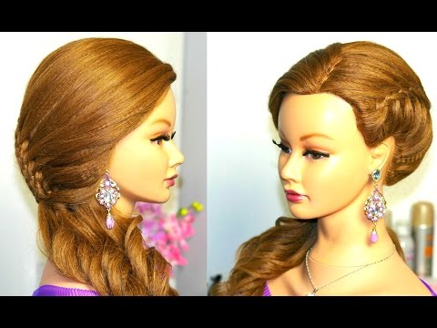 Recogido con trenzas para fiesta de graduación