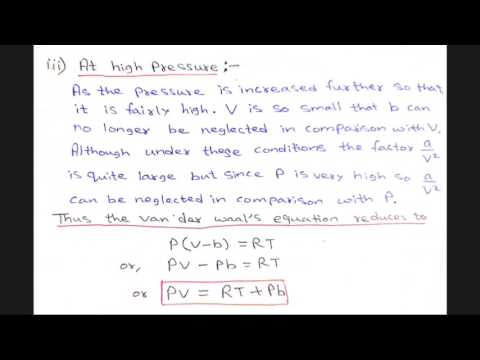Behavior of real gases Using Van Der Waal's Equation || Van Der Waal's Equation PART - 2 Video