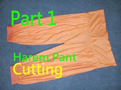 Harem Pant(Salwar) | How to make Harem Pant? | Afghani Salwar | Aladdin Pant(Salwar)|Cutting| Part 1 Video