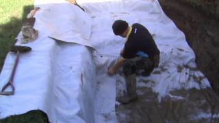 How to Build a Fish Pond Part 1 - Digging the Hole and Laying the Liner