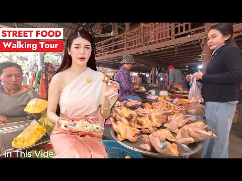 Street Food Explore Cambodia Countryside Market - Unique and Interesting Hidden Market 4K