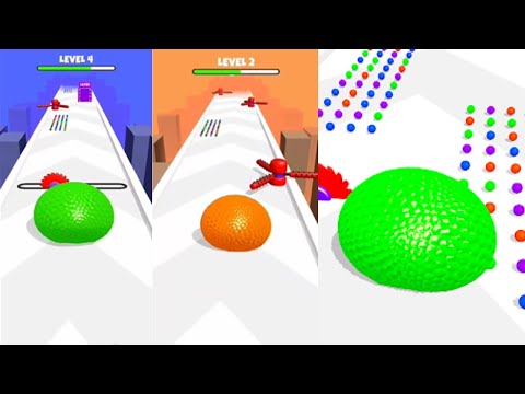 Balloon boll run.Funny layer balloon boll racing.