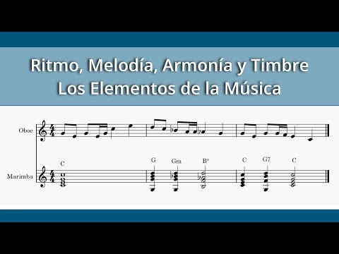 RITMO, MELODIA, ARMONIA Y TIMBRE los elementos basicos de la musica