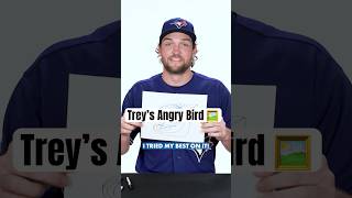 We asked Trey Yesavage to draw the Blue Jays Angry Bird logo ????️ #MLB #BlueJays #Toronto