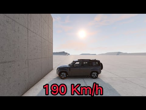 Land Rover Defender 110 P300 SE  Vs Wall 🚗 190 Km/h 🚗 BeamNG.drive  CRASH TEST 💥