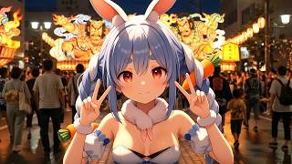 【AI動画】シネマティックな世界×兎田ぺこら ねぶた祭と夏の青森・津軽めぐり | ホロライブ / AIアニメーションコレクション