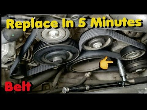 How To Change The Serpentine Belt Mercedes c300 2008-2014 and diagram.