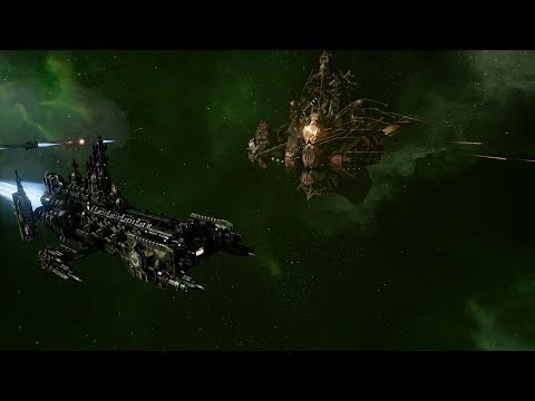 Space Marines (Dark Angels) vs Orks with a Space Hulk! Rank 80 - Battlefleet Gothic Armada