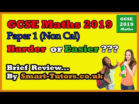 Maths Edexcel GCSE May 2019 Paper 1 (Non Cal) - Paper Review and Grade Boundaries