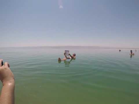 Floating in the Dead Sea
