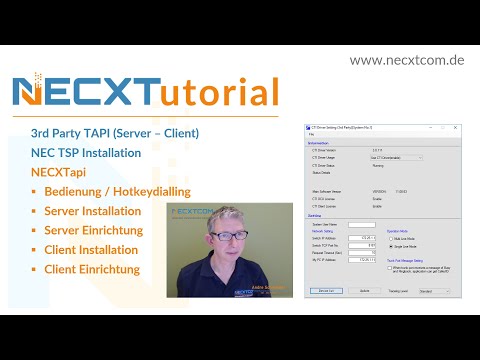 CTI Teil 1   TAPI Server Client Prinzip   Installation des SV9100 TAPI Treibers