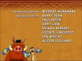 Timon Pumbaa End Credits 1996