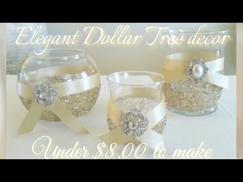DIY| BLING GLASS CANDLE HOLDER TRIO DECOR/UNDER $5.00 TO MAKE