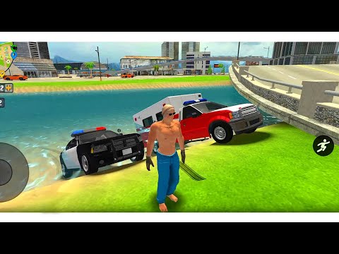 US Police Car Driving Chase Ambulance Car in Open World Simulator. Go To Town 6 Gameplay