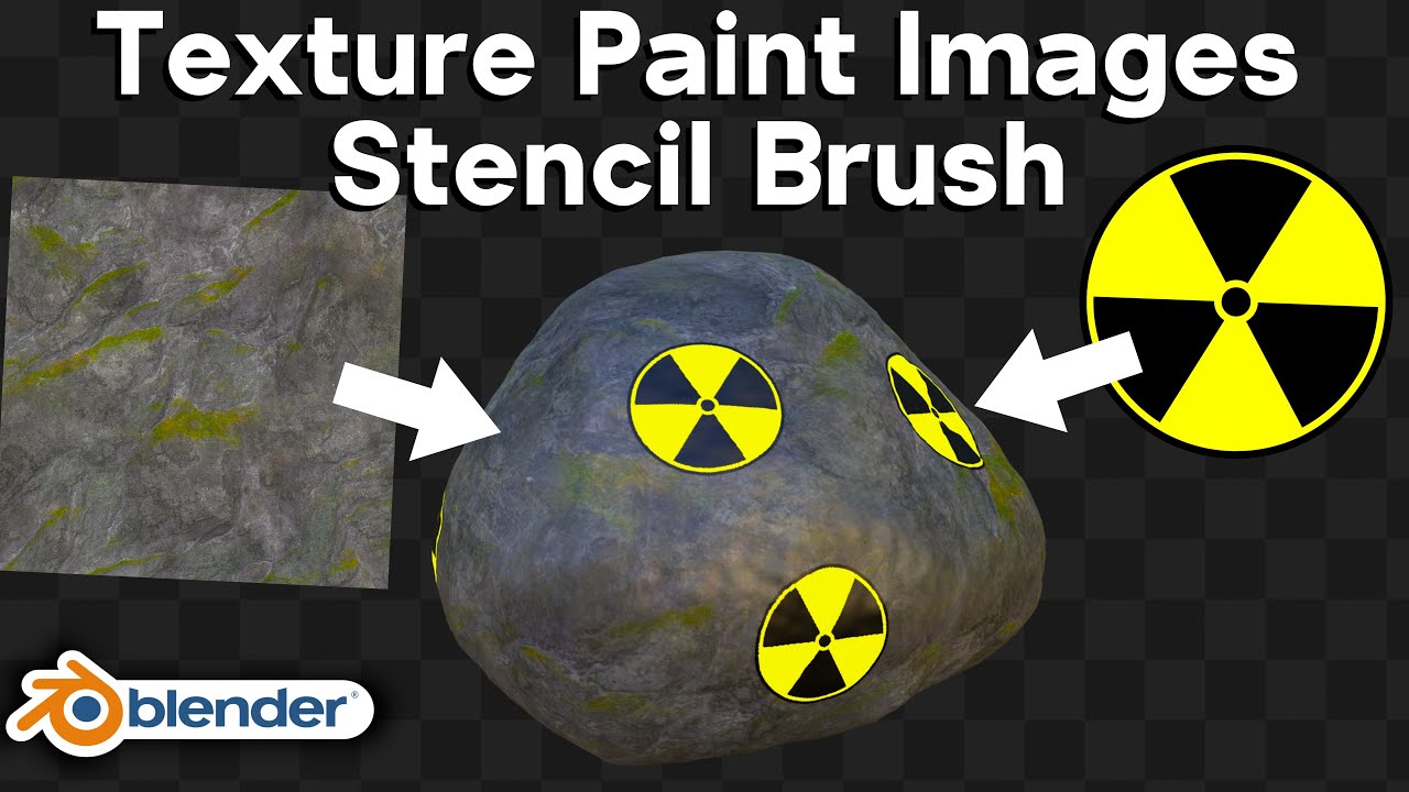 Texture Paint with Images - Stencil Brush (Blender Tutorial)
