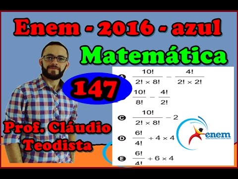 Enem 2016 - Matemática - azul - 147 (1ª aplic)