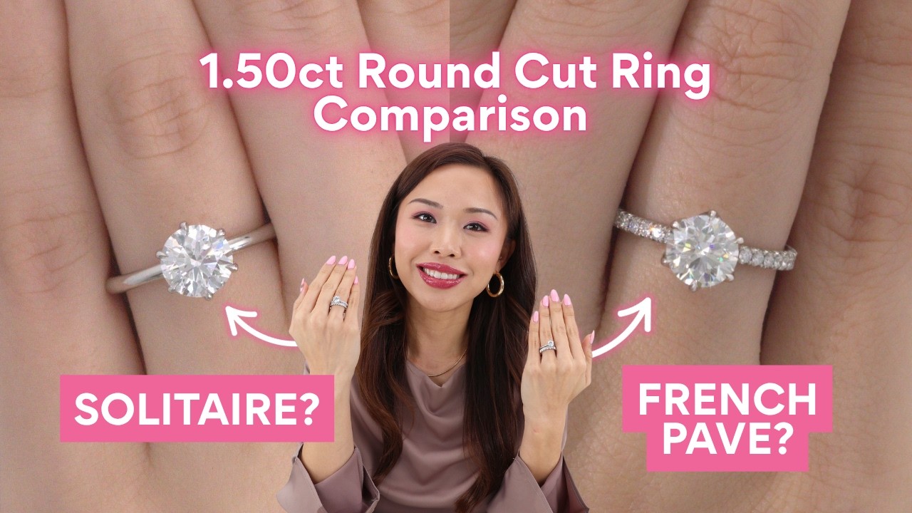 The Best 1.50ct Round Diamond Ring + Wedding Band for a Busy Lifestyle