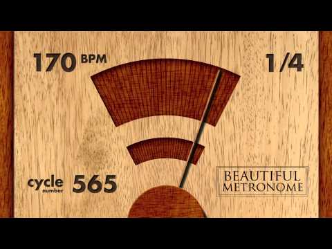 170 BPM 1/4 Wood Metronome HD