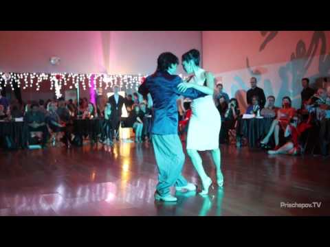  Mariana Dragone  and  Gaston Torelli  are  dancing  to  a  tango  at  Moscow Tango Holidays  in  2017