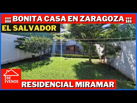 LINDA CASA EN VENTA EN SAN JOSÉ VILLANUEVA EN ZARAGOZA EL SALVADOR