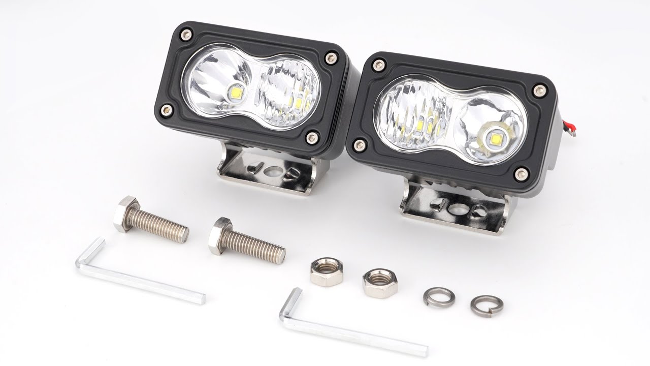 4INCH 40W SPOT FLOOD COMBO FLUSH MOUNT LED PODS AMBER - Video 1