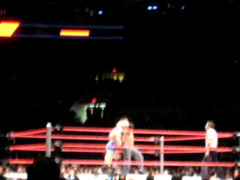 JACK SWAGGER FIRST LOSS AND TITLE MATCH IN WWE AT MSG HOUSE SHOW 12/28/08