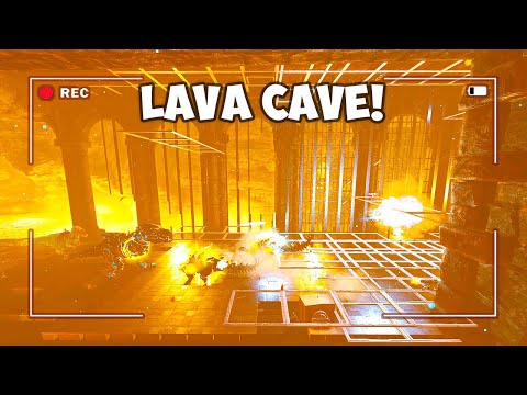 Ark PVP Raid Cam - This Well Known Youtuber Raids Center Lava Cave Online!