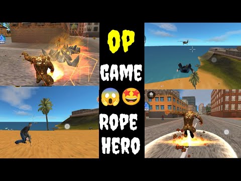 😱🤩 Rope Hero vice town game on aroplane jump on parachute open on amazing robot 🤖