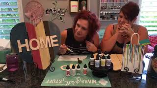 DIY Wood Home Plaque and Gift bag using ColoriQue with Clearsnap