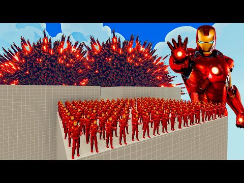 100x IRON MAN + 1x GIANT vs 1x EVERY GOD   Totally Accurate Battle Simulator TABS