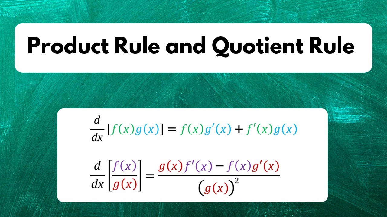 Product Rule & Quotient Rule - Calculus - Made Easy - With Practice Problems -